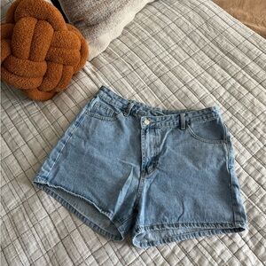 Asymetrical Denim Shorts